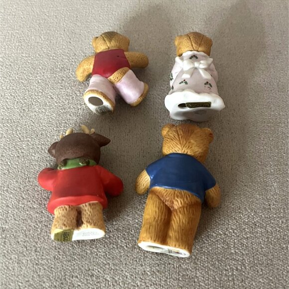 Lucy & Me Bear Figurines By Lucy Rigg Enesco 1980s Ceramic Collectibles Set Of 4 - Picture 6 of 7